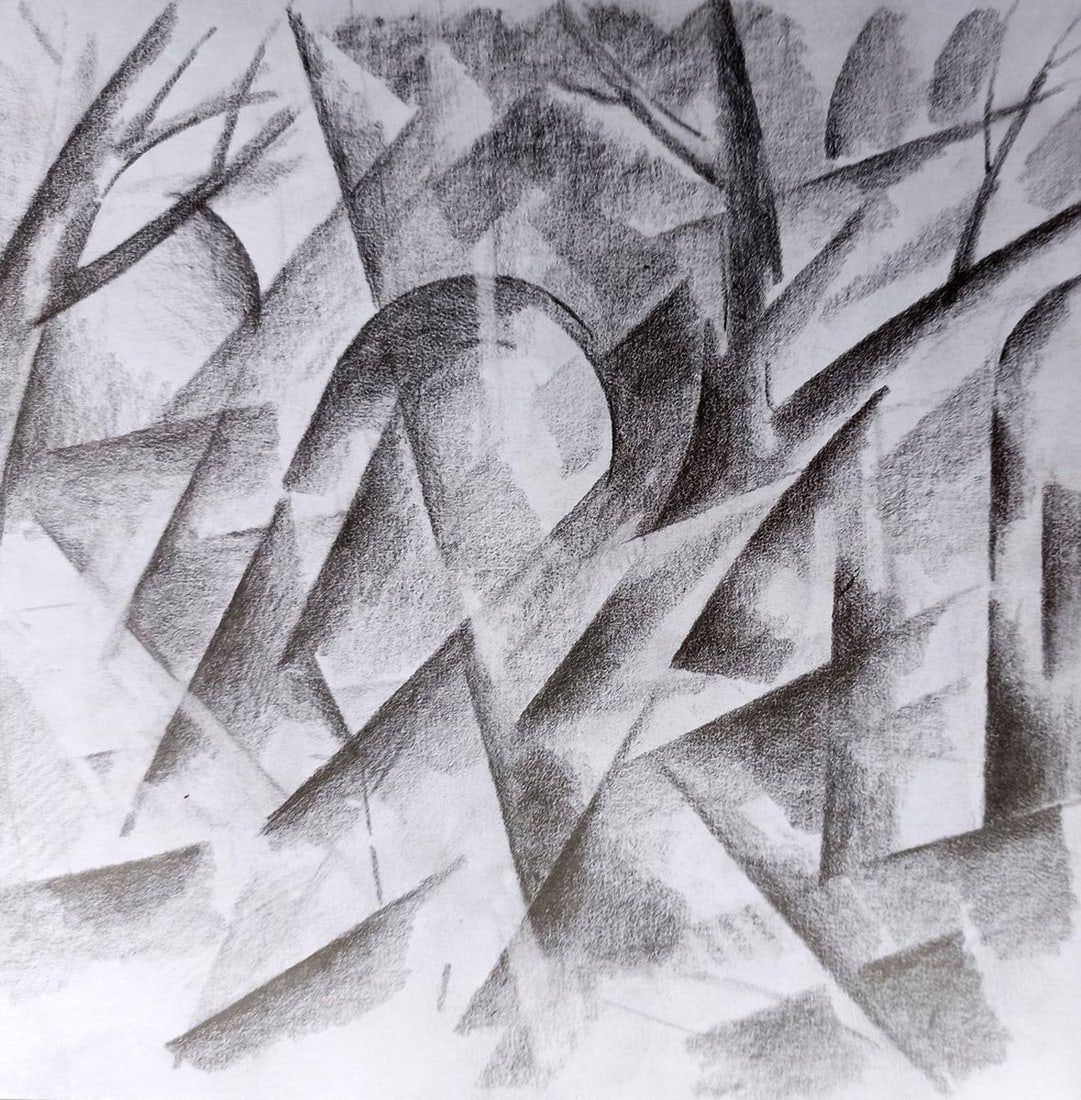 Abstract pencil painting In the woods Peter Tovpev: Title: Abstract pencil painting In the woods Peter Tovpev Description: No.Dobr 365 *** ABOUT THIS PAINTING *** * TITLE: "In the woods" * ARTISTS: Peter Tovpev * SIZE: 21x20 cm/8.26x7.87 inches' * MEDI