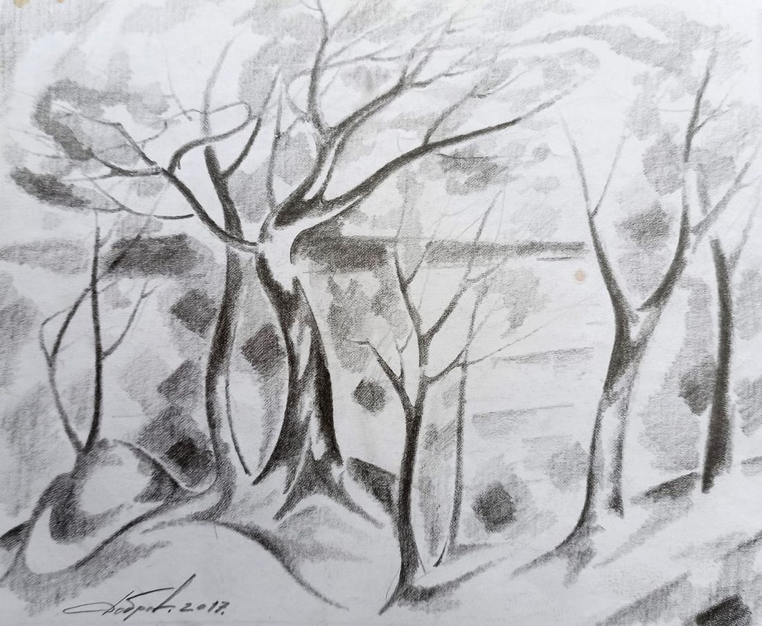 Abstract pencil painting Dnieper Peter Tovpev: Title: Abstract pencil painting Dnieper Peter Tovpev Description: No.Dobr 384 *** ABOUT THIS PAINTING *** * TITLE: "Dnieper" * ARTISTS: Peter Tovpev * SIZE: 20x24 cm/7.87x9.44 inches' * MEDIUM: pencil