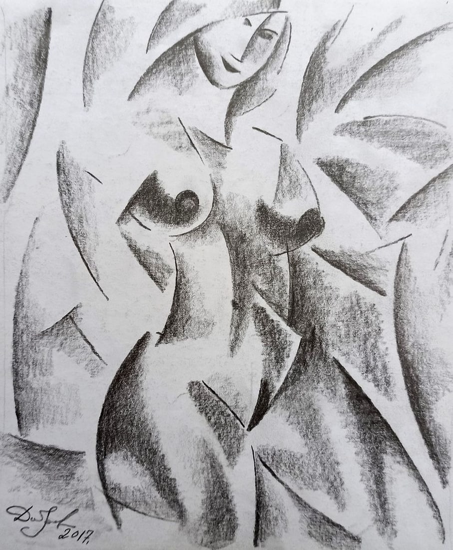 Abstract pencil painting Naked girl Peter Tovpev: Title: Abstract pencil painting Naked girl Peter Tovpev Description: No.Dobr 399 *** ABOUT THIS PAINTING *** * TITLE: "Naked girl" * ARTISTS: Peter Tovpev * SIZE: 21x18 cm/8.26x7.08 inches' * MEDIUM: 