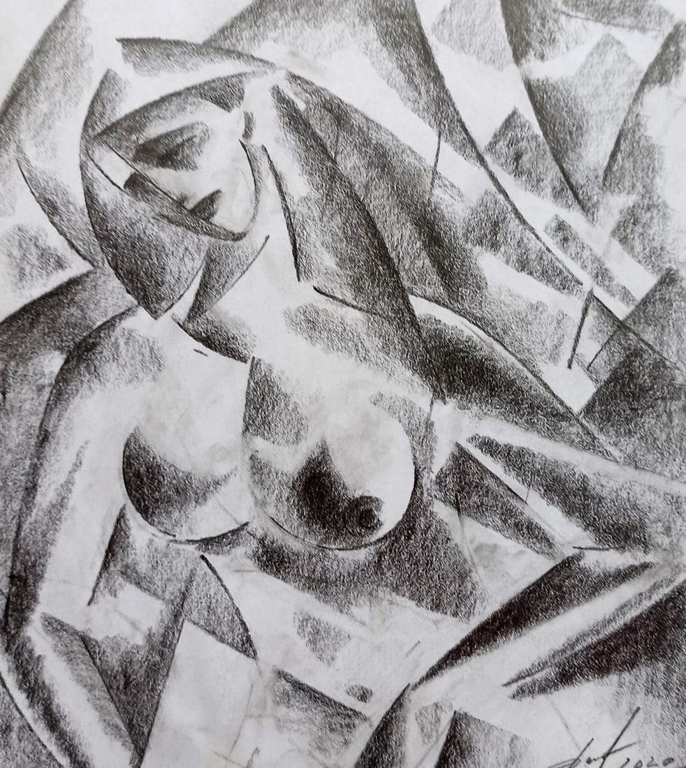 Abstract pencil painting Naked girl Peter Tovpev: Title: Abstract pencil painting Naked girl Peter Tovpev Description: No.Dobr 404 *** ABOUT THIS PAINTING *** * TITLE: "Naked girl" * ARTISTS: Peter Tovpev * SIZE: 18x16 cm/7.08x6.29 inches' * MEDIUM: 
