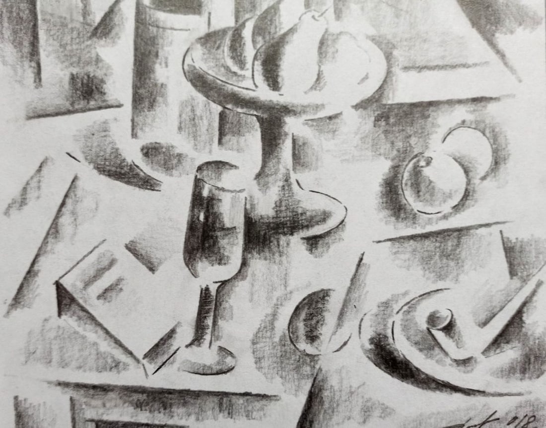 Abstract pencil painting Still life Peter Tovpev - 3