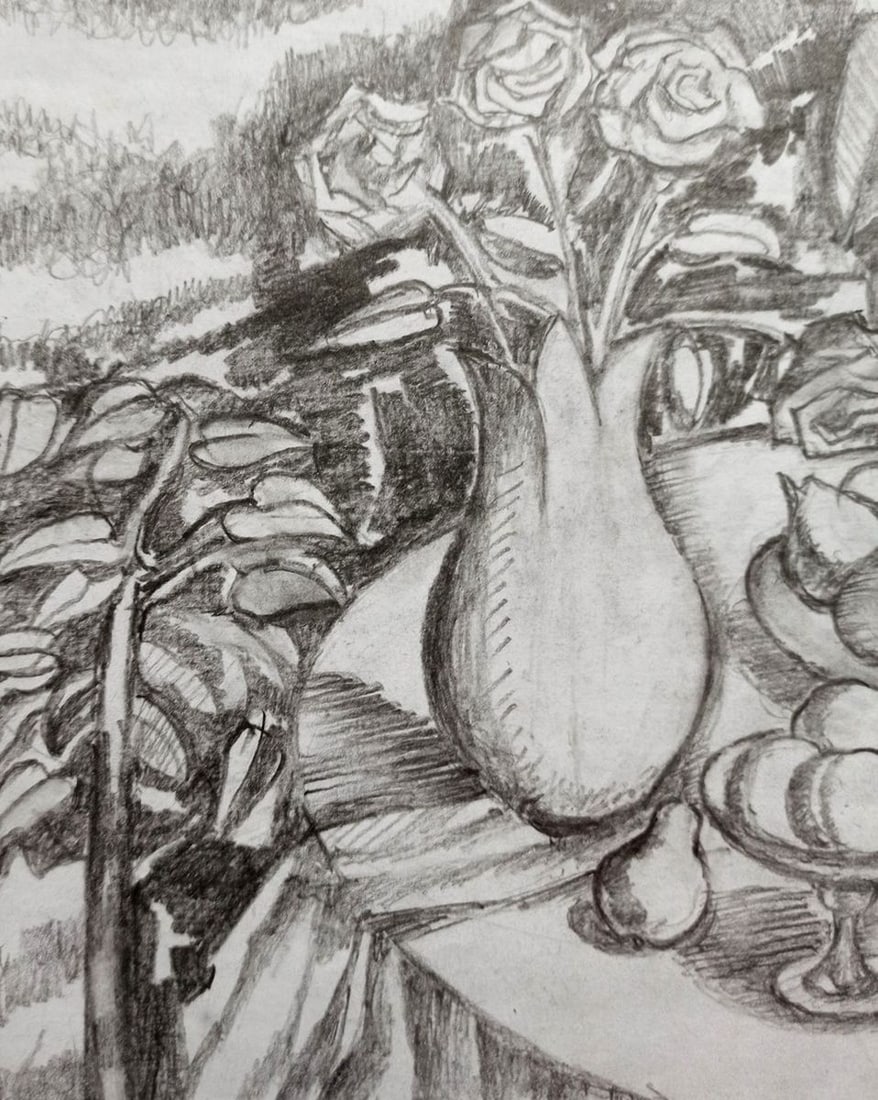 Pencil painting Still life Peter Tovpev - 2