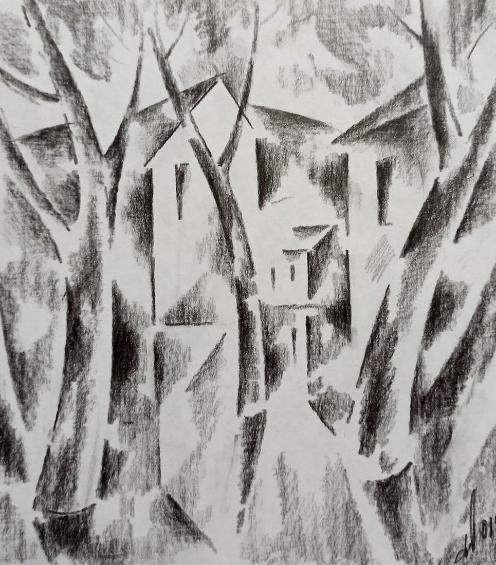 Abstract pencil painting Spring flood Peter Tovpev: Title: Abstract pencil painting Spring flood Peter Tovpev Description: No.Dobr 497 *** ABOUT THIS PAINTING *** * TITLE: "Spring flood" * ARTISTS: Peter Tovpev * SIZE: 18x16 cm/7.08x6.29 inches' * MEDI