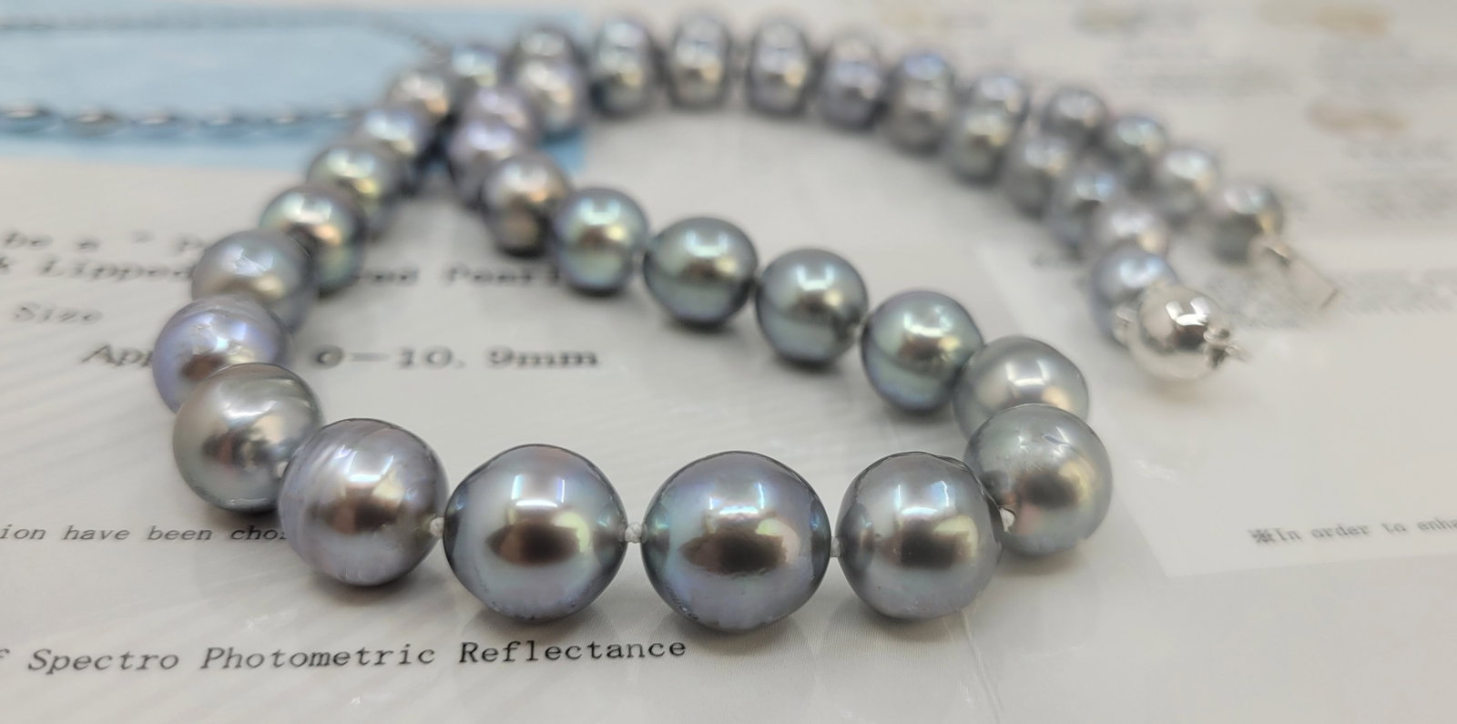 Necklace PSL Certified Tahitian Pearls - 8.0x10.9mm - 8