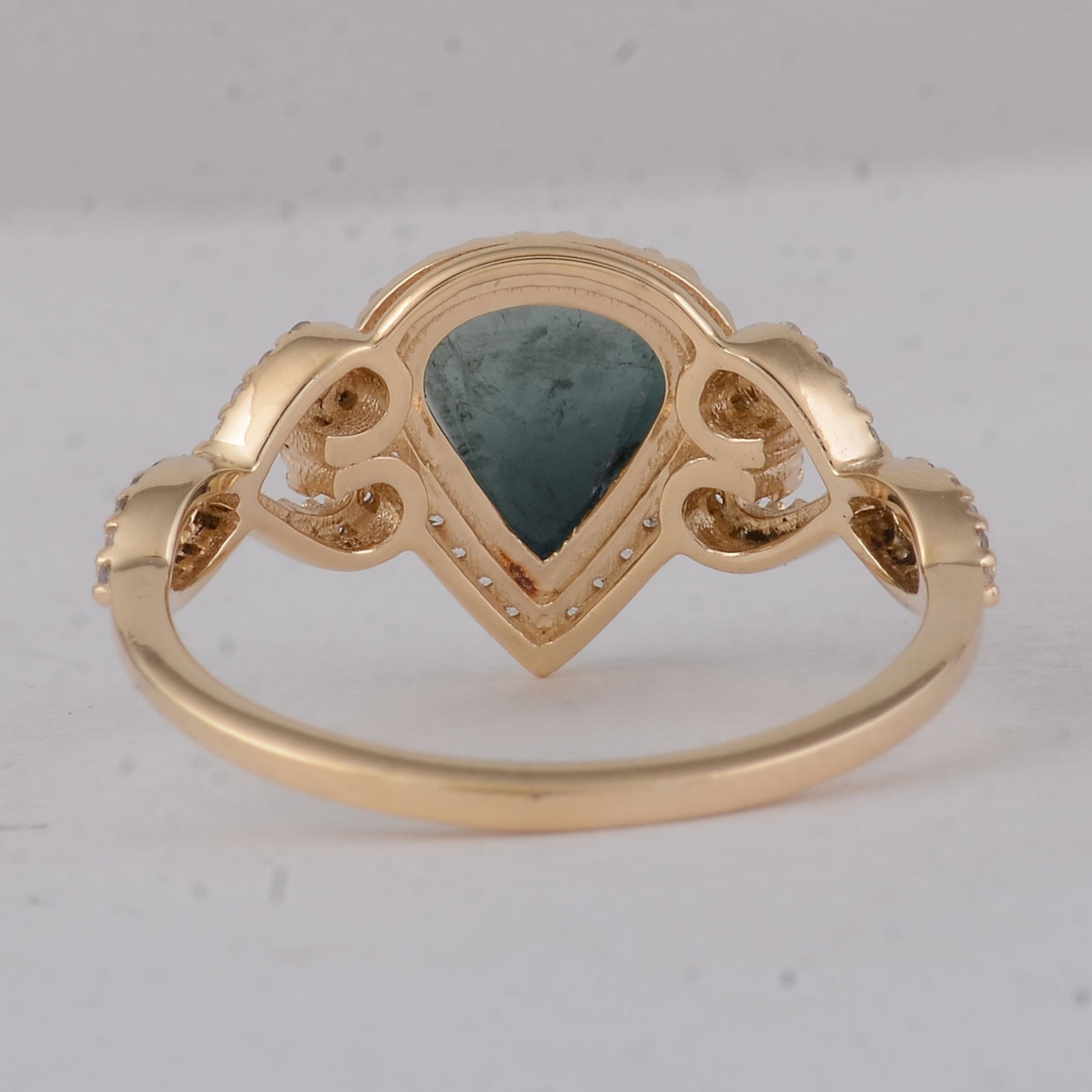 1.84 Ct Pear Tourmaline 9K Gold Ring - 3