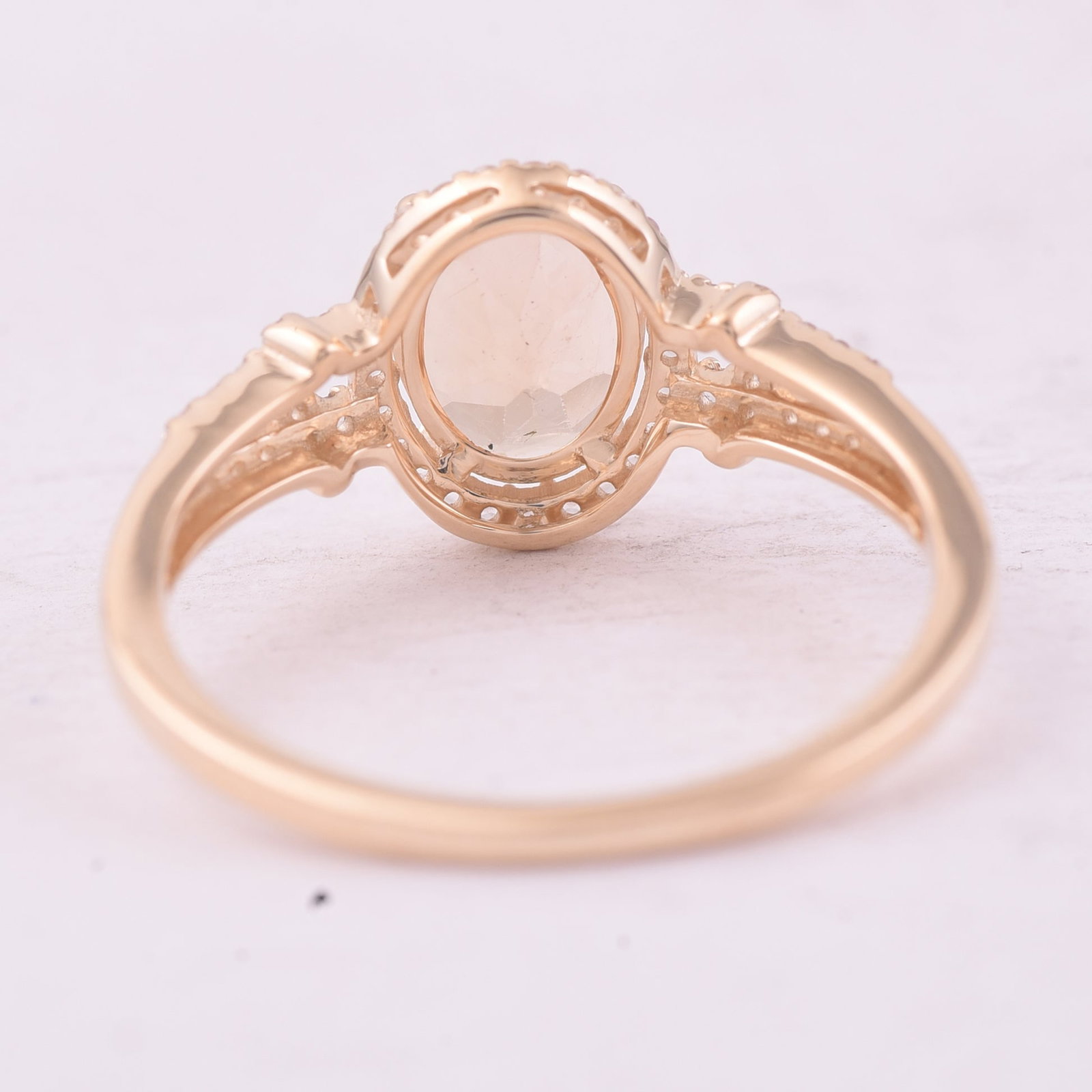 1.24 Ct Oval Tourmaline 9K Gold Ring - 3