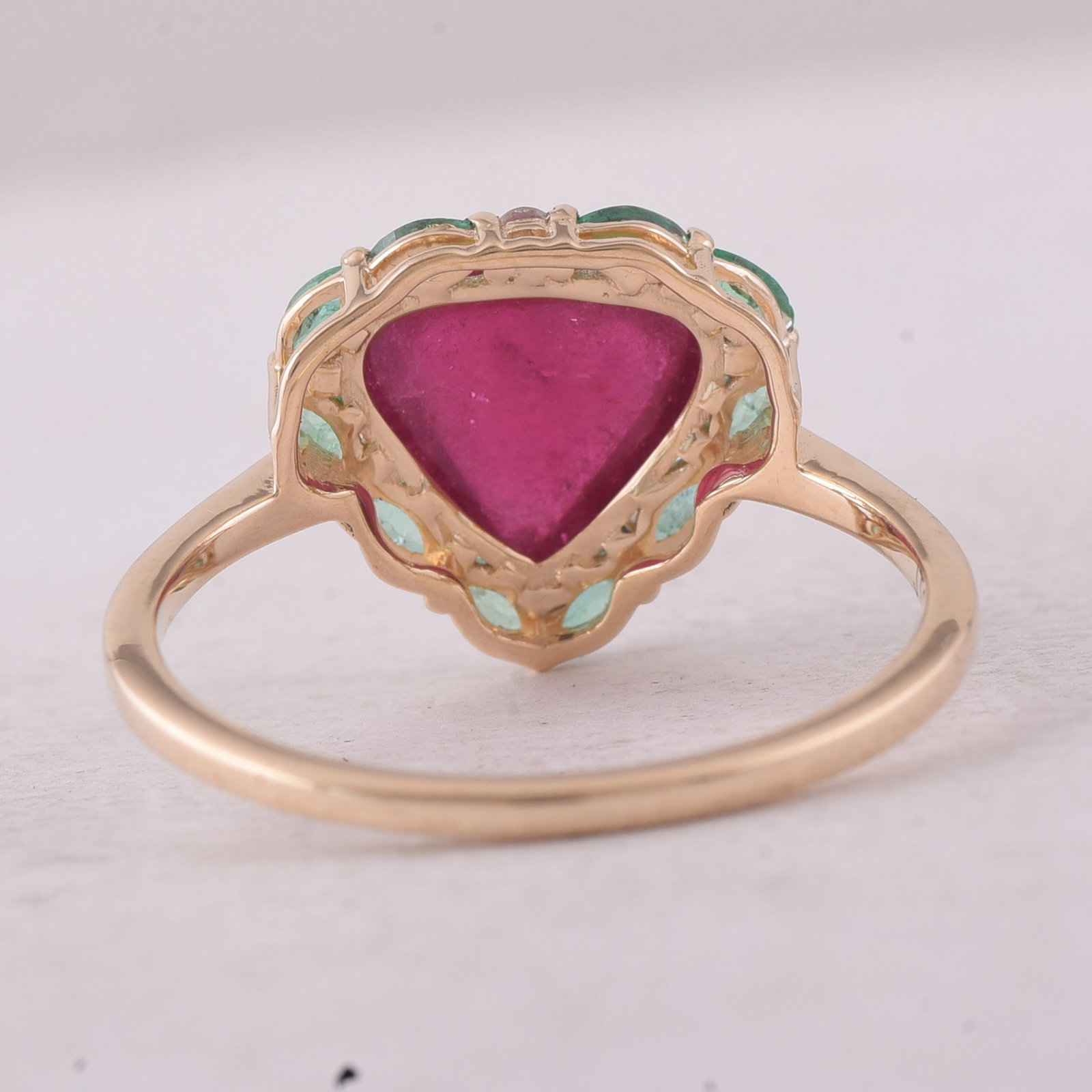 2.65 Ct Heart Tourmaline 9K Gold Ring - 3
