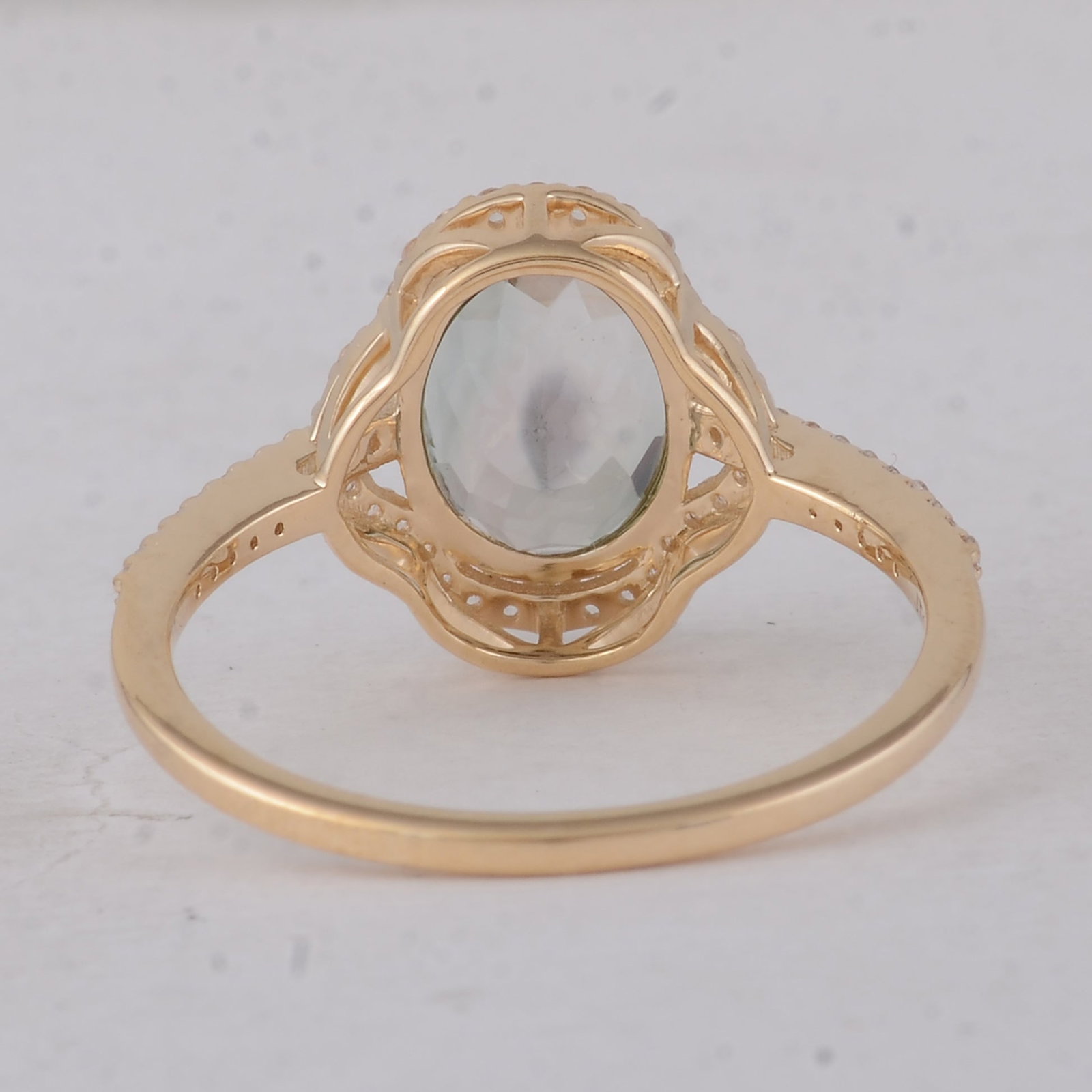 2.12 Ct Oval Multi Tourmaline 9K Gold Ring - 3