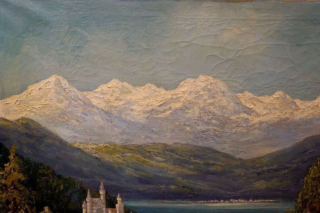 Oil painting Castle landscape - 3