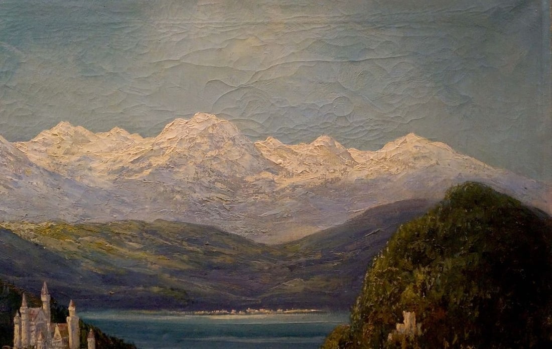Oil painting Castle landscape - 4