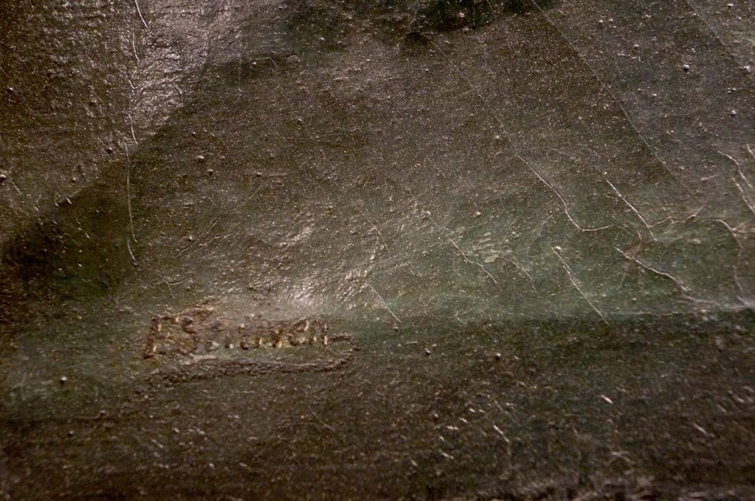 Oil painting Ships at sea - 6