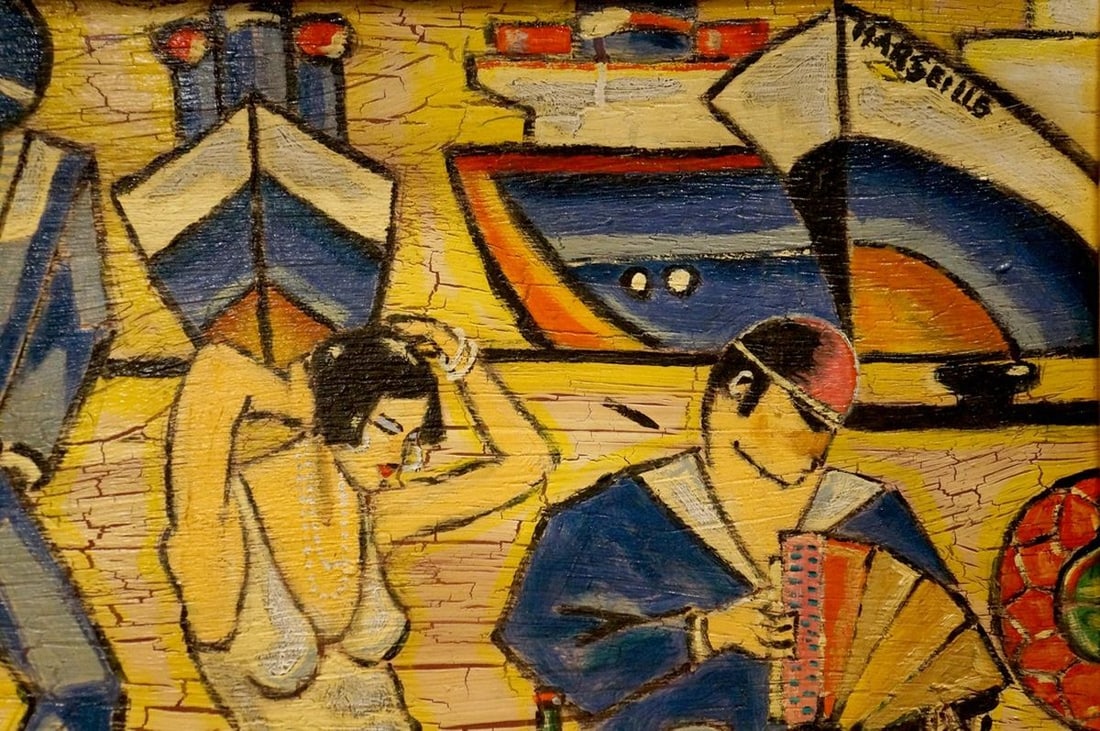 Abstract painting People at the bar - 5
