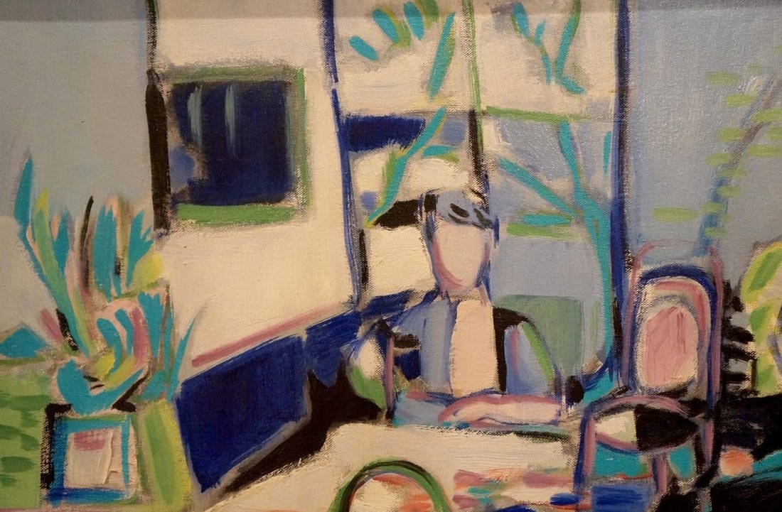 Abstract oil painting Family at the table Canel L. - 3