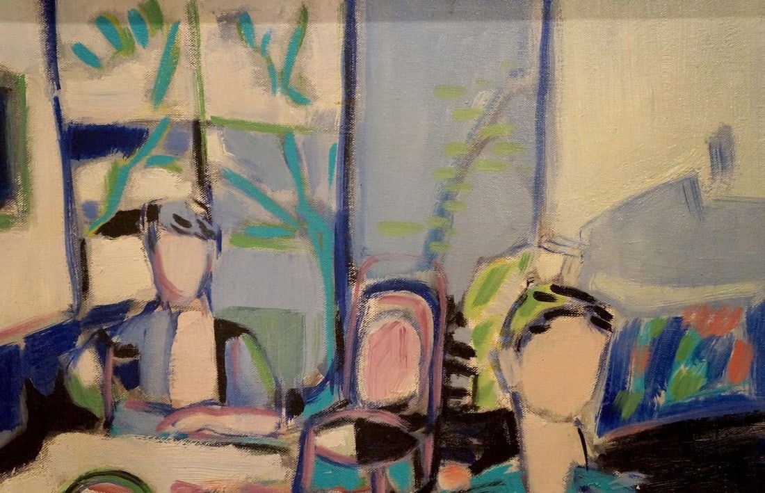Abstract oil painting Family at the table Canel L. - 4