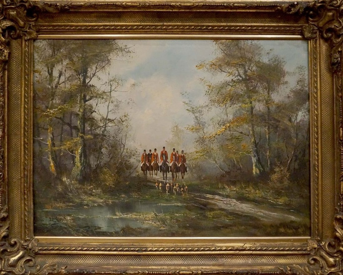 Oil painting Soldiers on the road Winter (1 of 10)