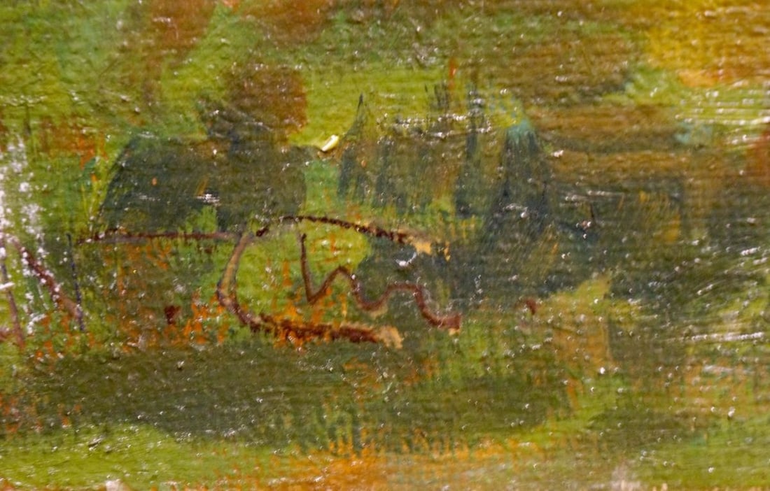 Oil painting Horses graze - 6