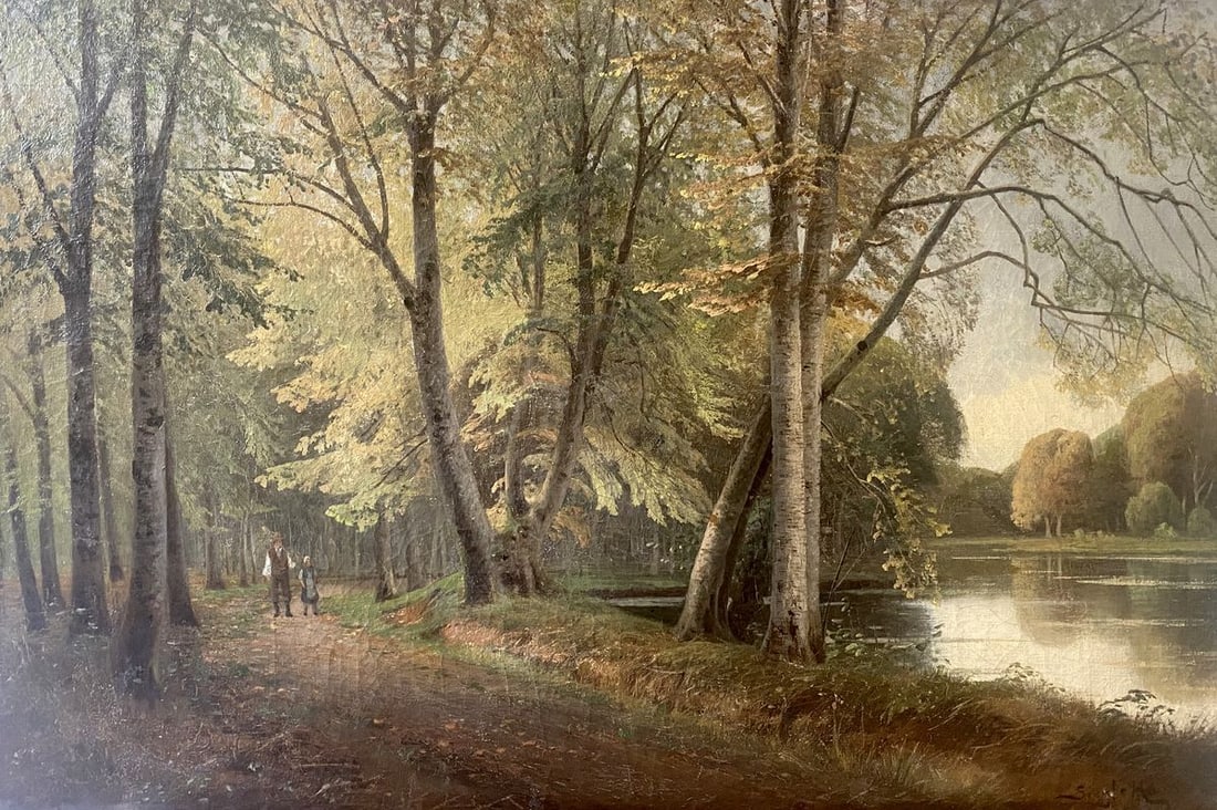 Oil painting Forest park European artist: Title: Oil painting Forest park European artist Description: NoVerne 308*** ABOUT THIS PAINTING **** TITLE: "Forest park"* ARTISTS: European artist* SIZE: 52x78 cm/'20.47x30.70 inches' * MEDIUM: oil, 