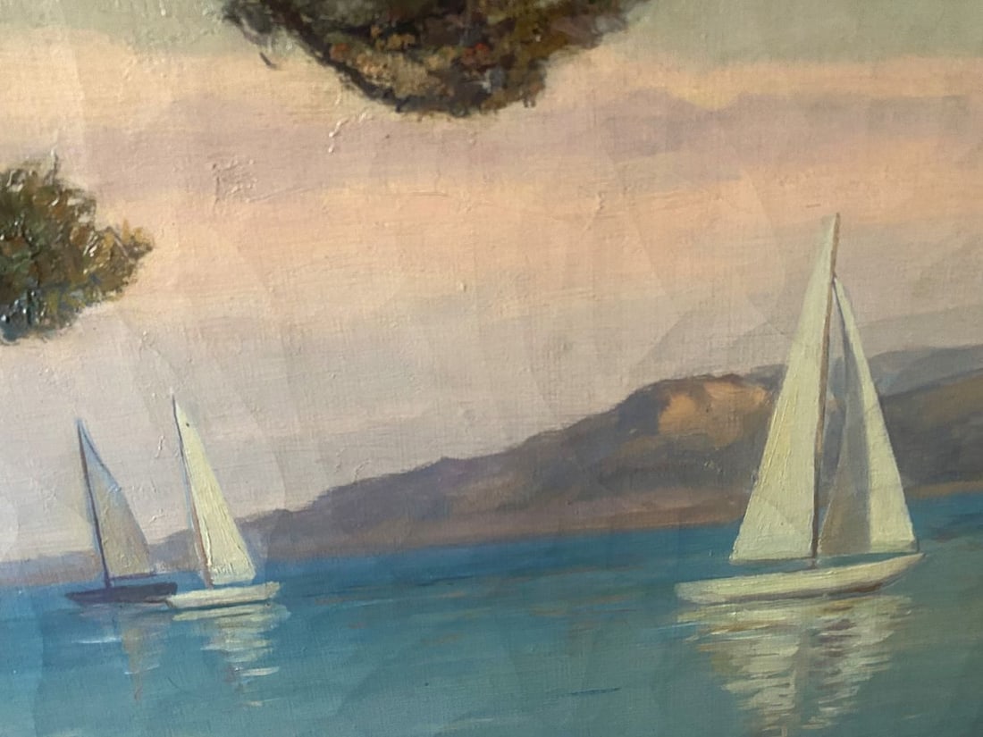 Oil painting Holidays on sailboats Abattucci - 5