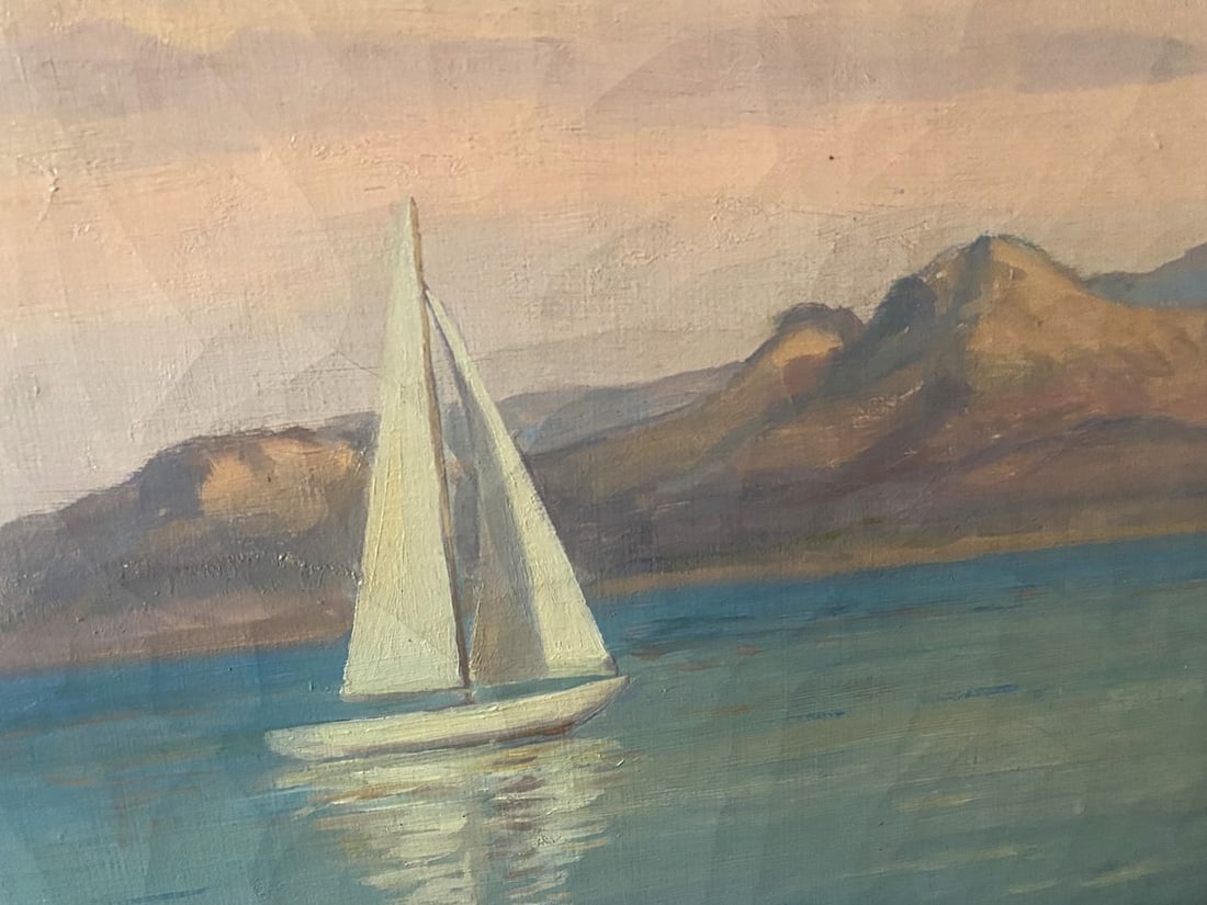 Oil painting Holidays on sailboats Abattucci - 6
