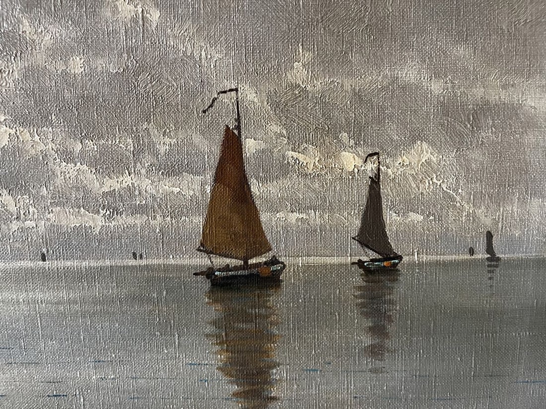 Oil painting Long journey European artist - 6