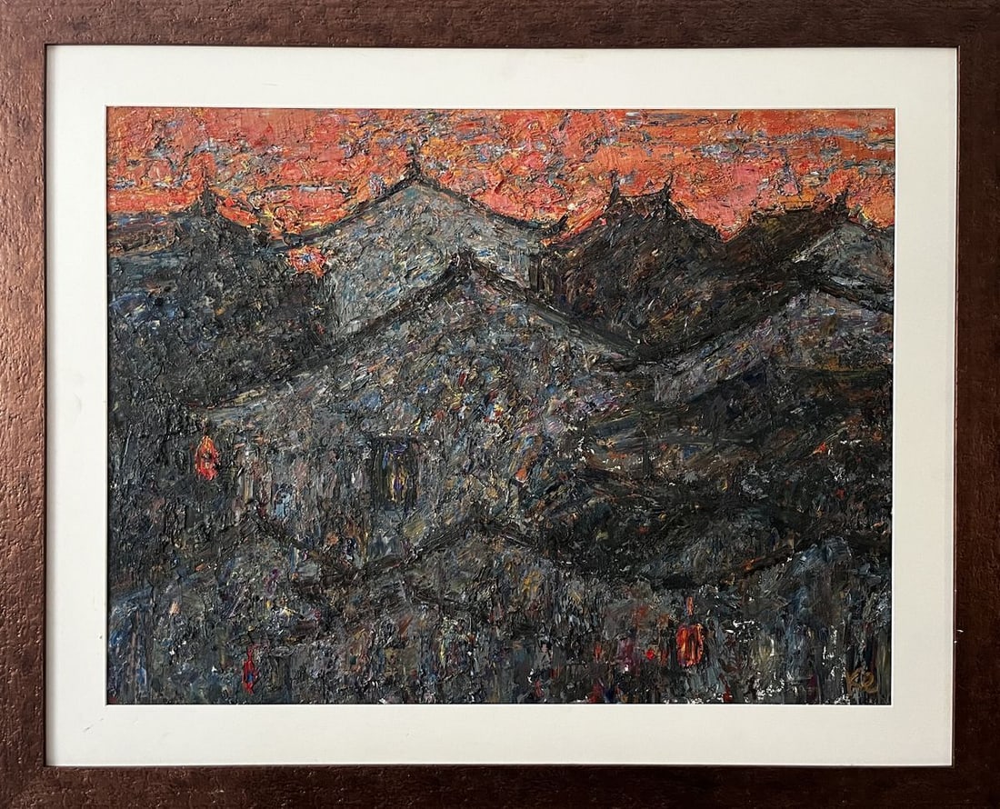Oil painting Evening in Sujo Sun' Ke (1 of 9)