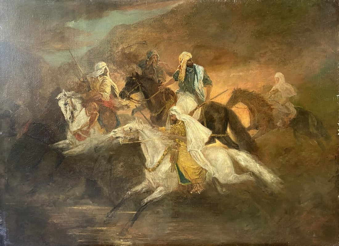 Oil painting Rider in the east European artist: Title: Oil painting Rider in the east European artist Description: NoVerne 375*** ABOUT THIS PAINTING **** TITLE: "Rider in the east"* ARTISTS: European artist* SIZE: 64x90 cm/'25.19x35.43 inches'* ME
