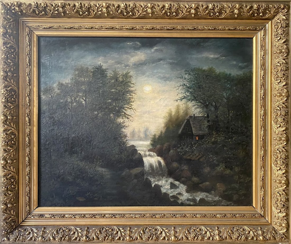 Oil painting House near the river European artist: Title: Oil painting House near the river European artist Description: NoVerne 376*** ABOUT THIS PAINTING **** TITLE: "House near the river"* ARTISTS: European artist* SIZE: 67x85 cm/'26.37x33.46 inche