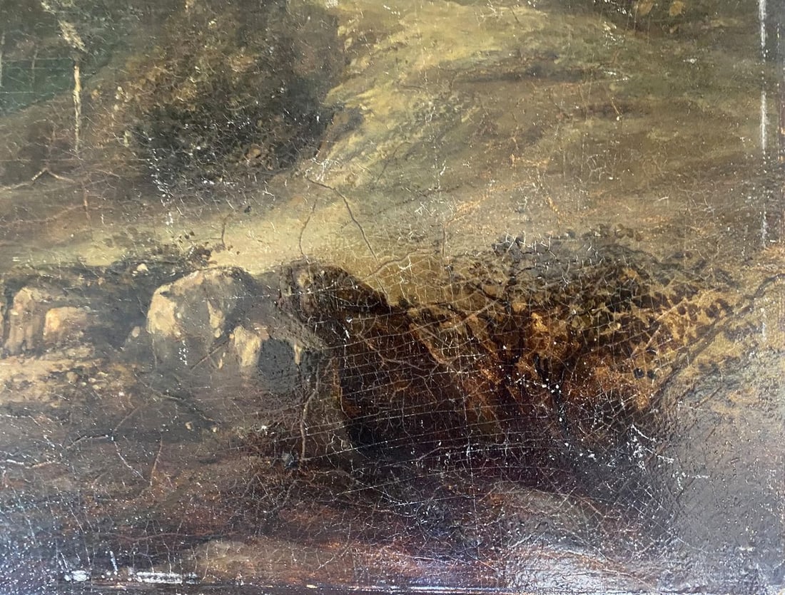 Oil painting City among the mountains European artist - 6