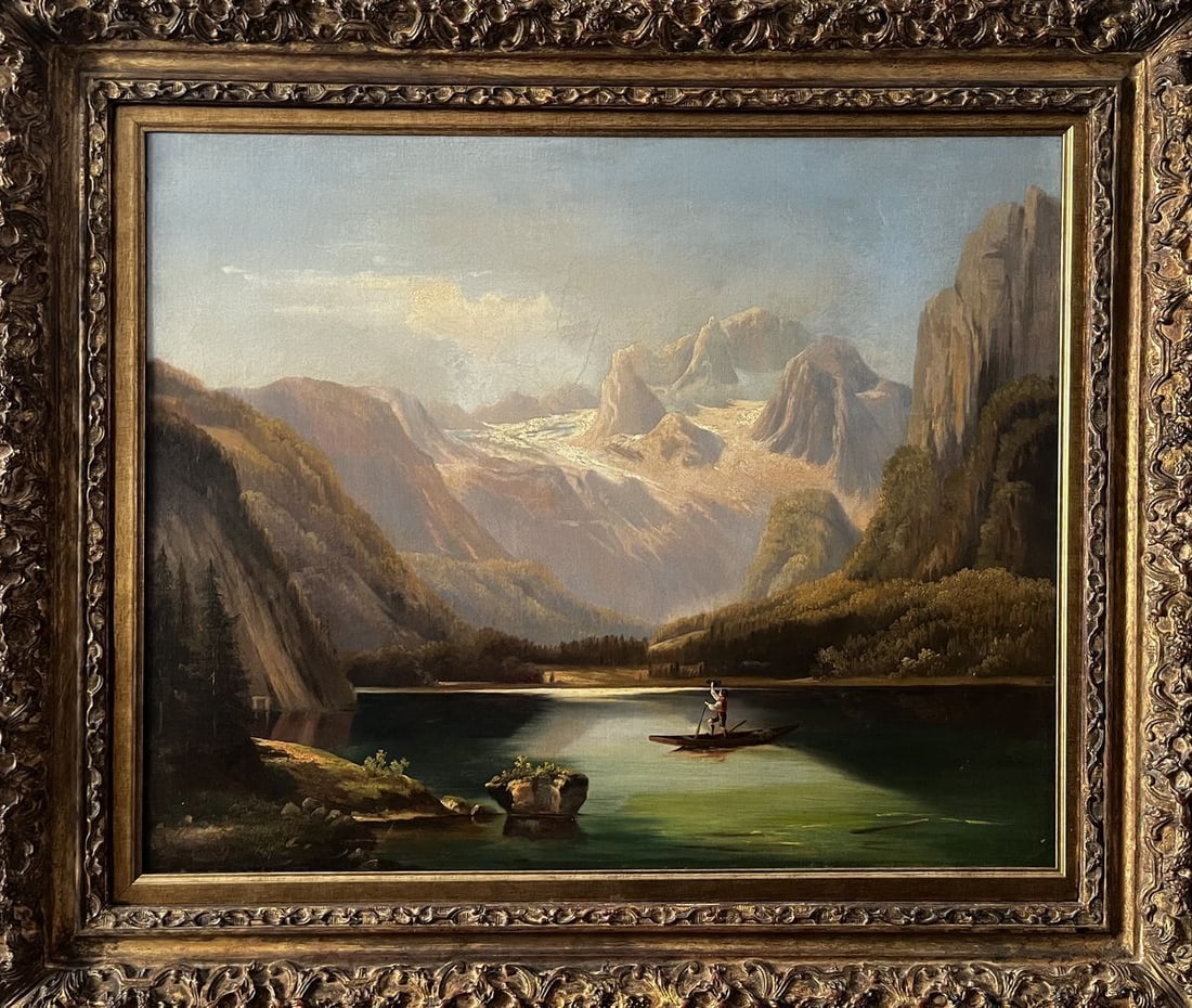 Oil painting Holidays in the mountains European artist (1 of 9)