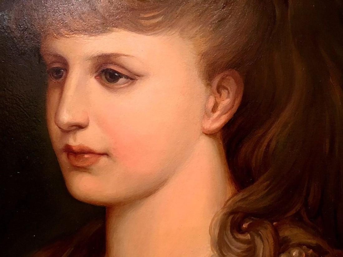 Oil painting Portrait of a Victorian Girl - 3