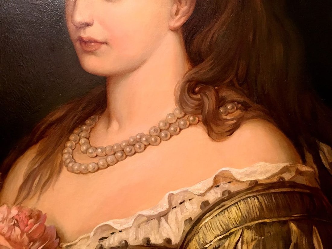 Oil painting Portrait of a Victorian Girl - 4