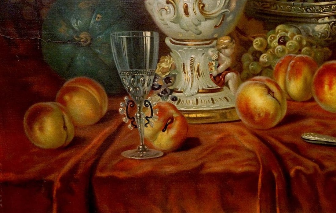 Oil painting A sweet table is set - 2