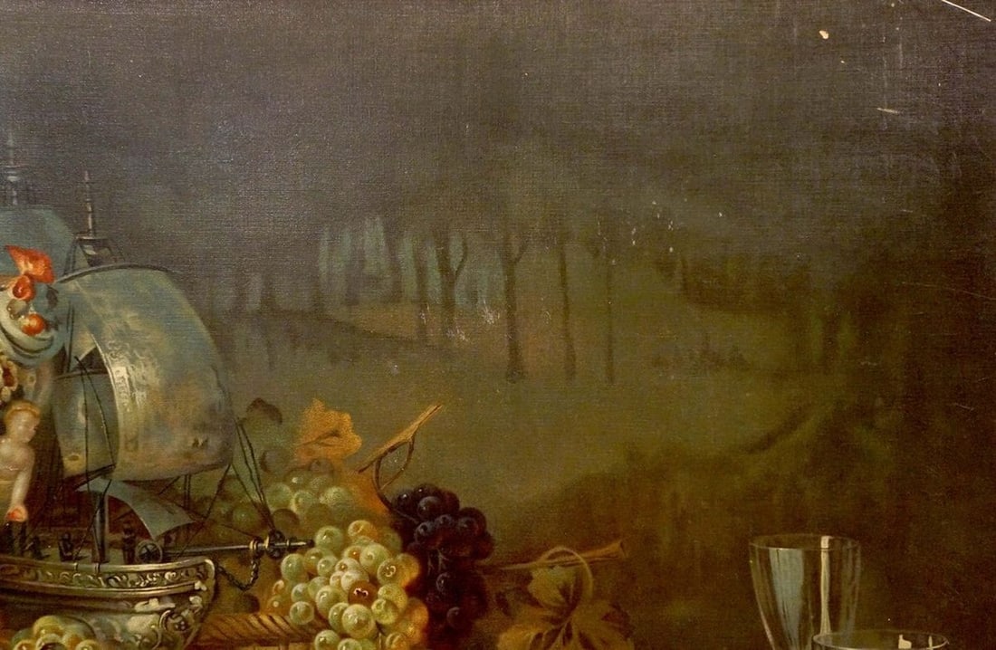 Oil painting A sweet table is set - 4