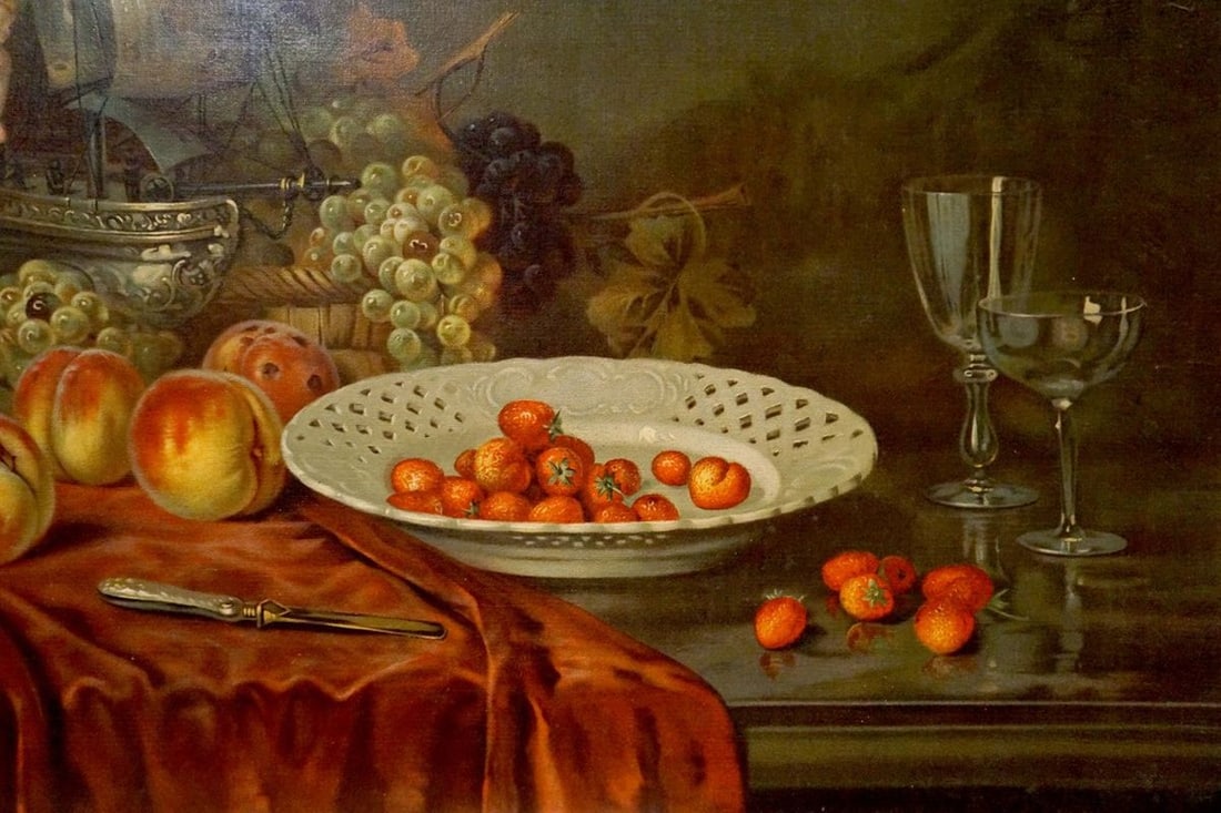 Oil painting A sweet table is set - 5