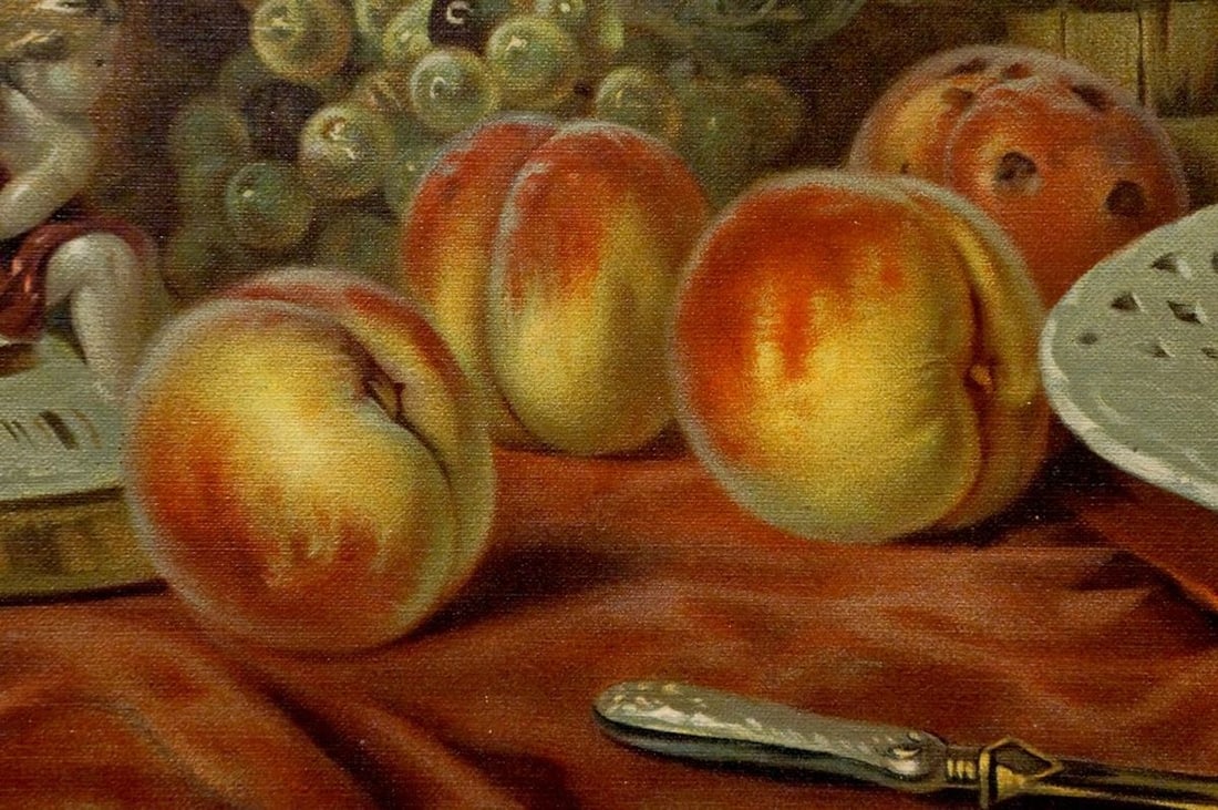 Oil painting A sweet table is set - 6