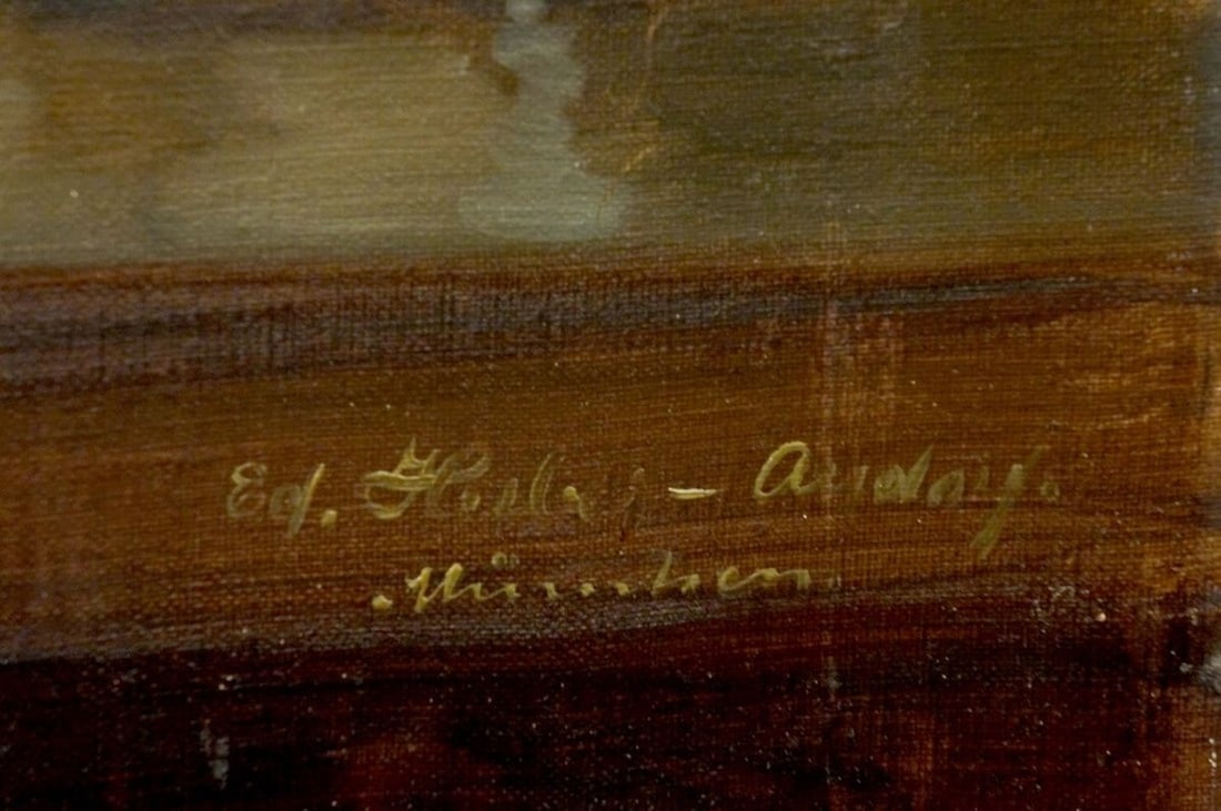 Oil painting Shrimp on the table Eduard Huber-Andorf - 6
