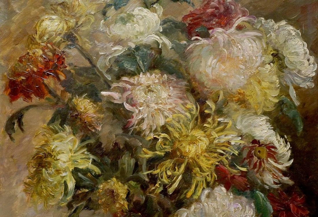 Oil painting Flowers M. Eberhard - 4