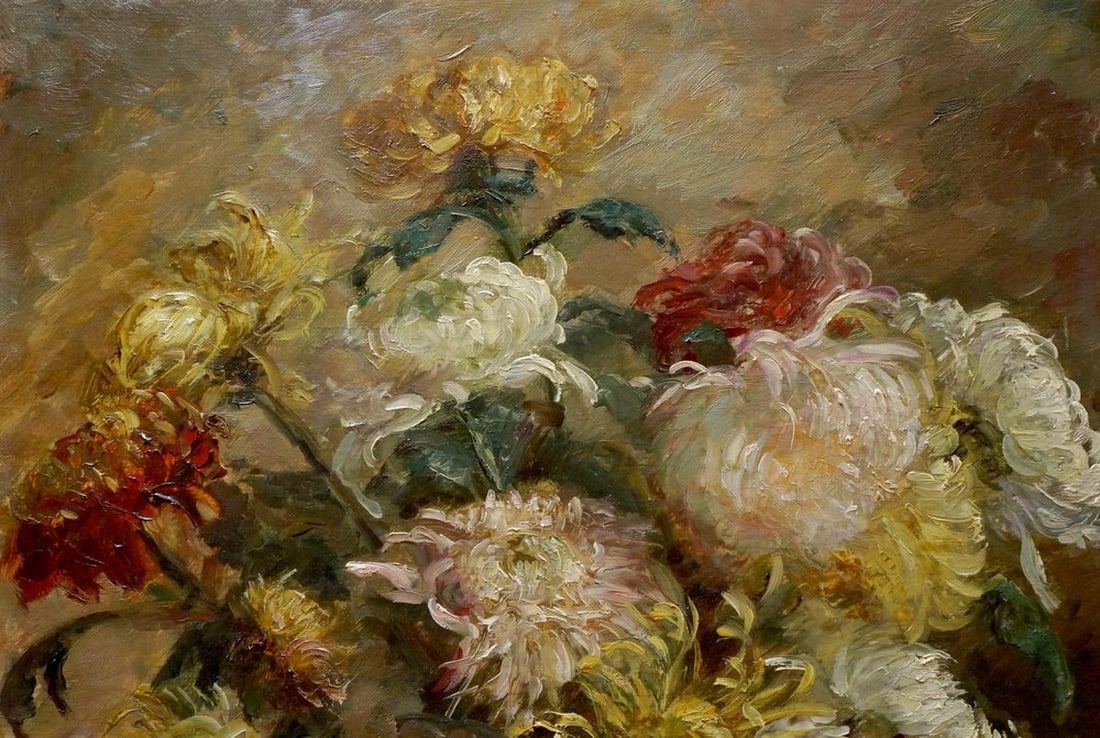 Oil painting Flowers M. Eberhard - 5