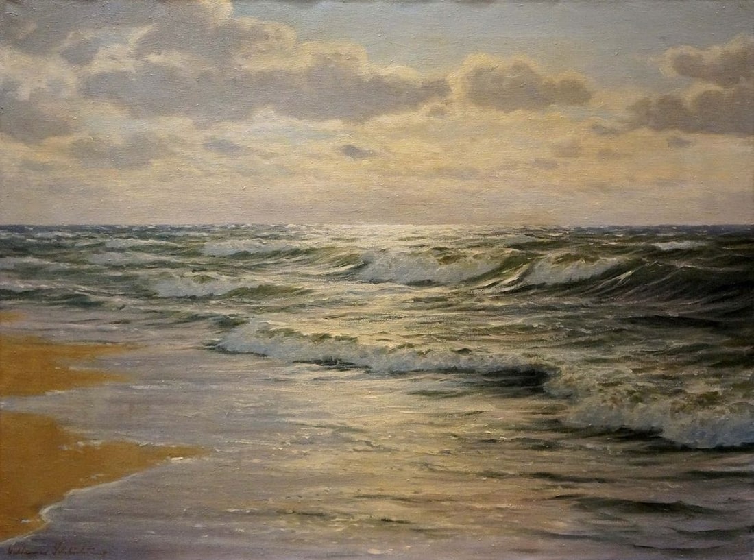 Oil painting The waves Waldemar Schlichting (1 of 8)