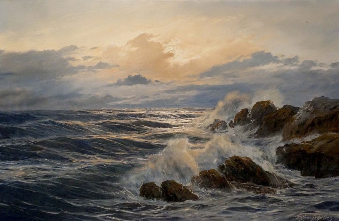 Oil painting Sea breeze Freyberg Edgar (1 of 8)