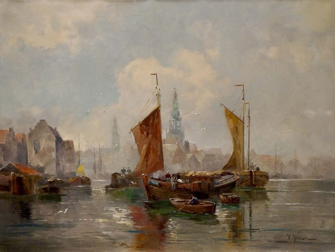 Oil painting Amsterdam V. Jensen (1 of 8)