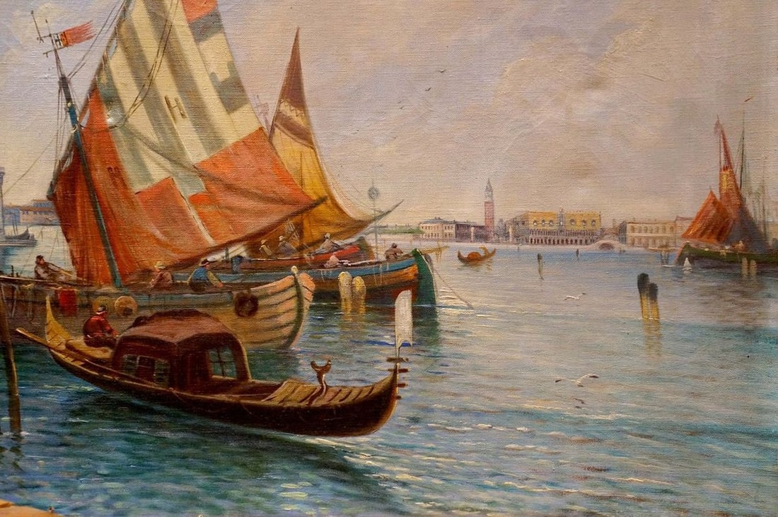 Oil painting The ships are back P. Alonza - 5
