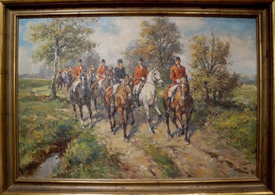 Oil painting Soldiers on the road Faust (1 of 8)