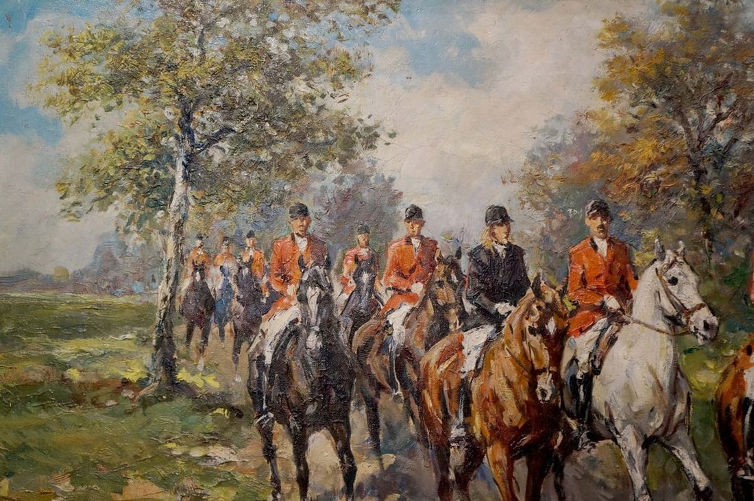 Oil painting Soldiers on the road Faust - 3