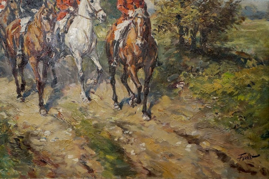 Oil painting Soldiers on the road Faust - 5