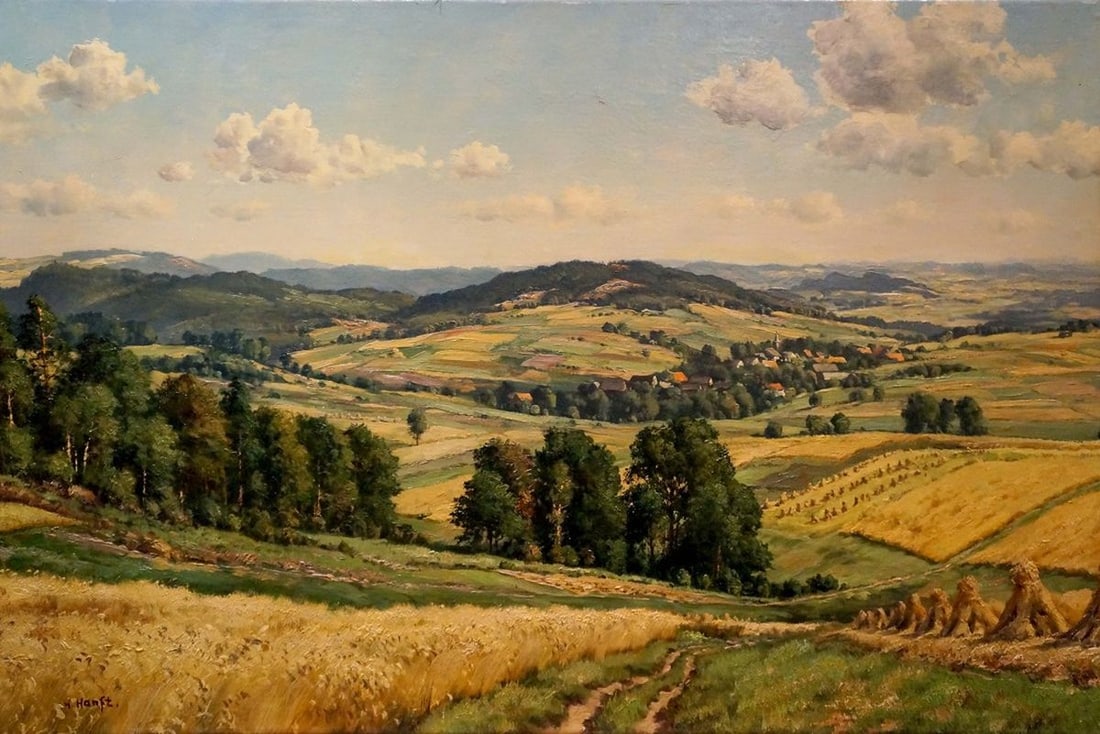 Oil painting Landscape with field: Title: Oil painting Landscape with field Description: NoVerne 124 *** ABOUT THIS PAINTING *** * TITLE: "Landscape with field" * ARTISTS: Cool german artist * SIZE: 60x90 cm/'23.62x35.43 inches' * MEDI