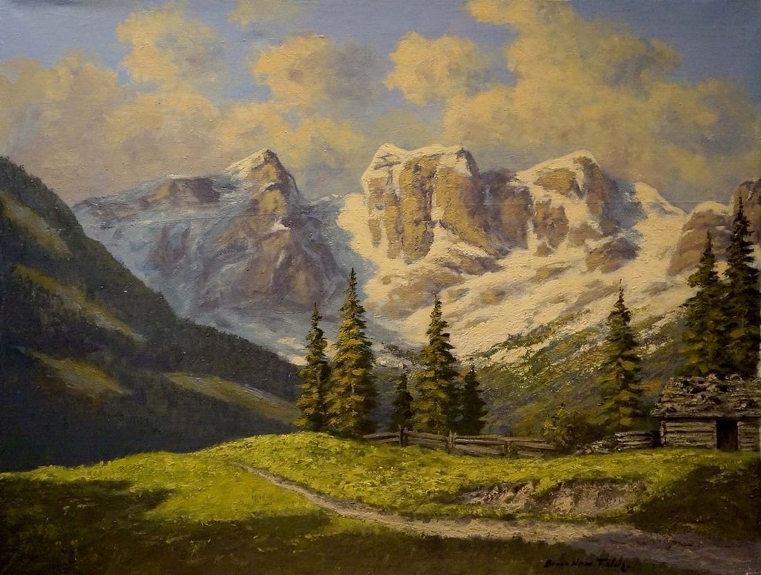Oil painting Mountain landscape (1 of 8)