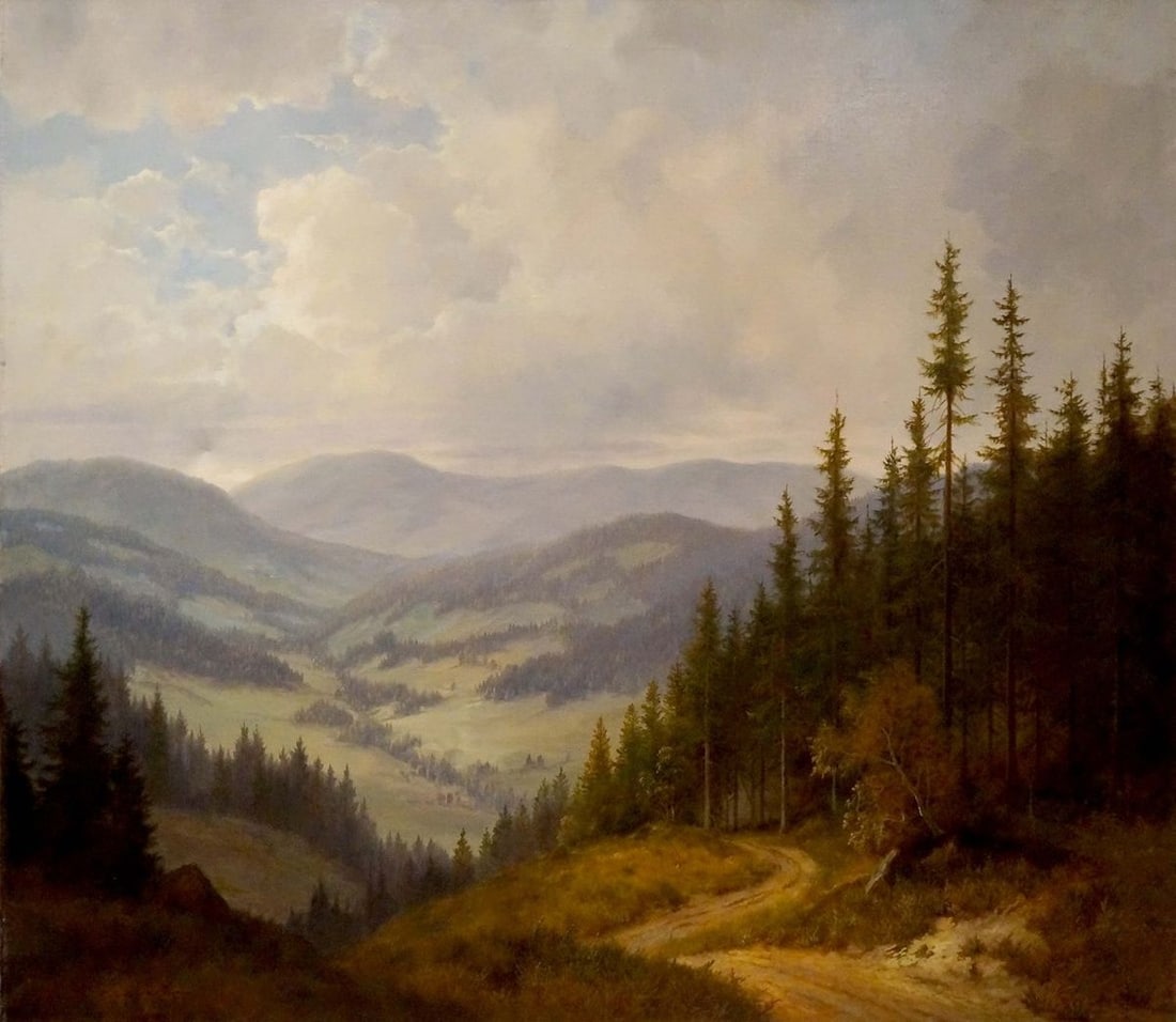 Oil painting Forest landscape (1 of 8)
