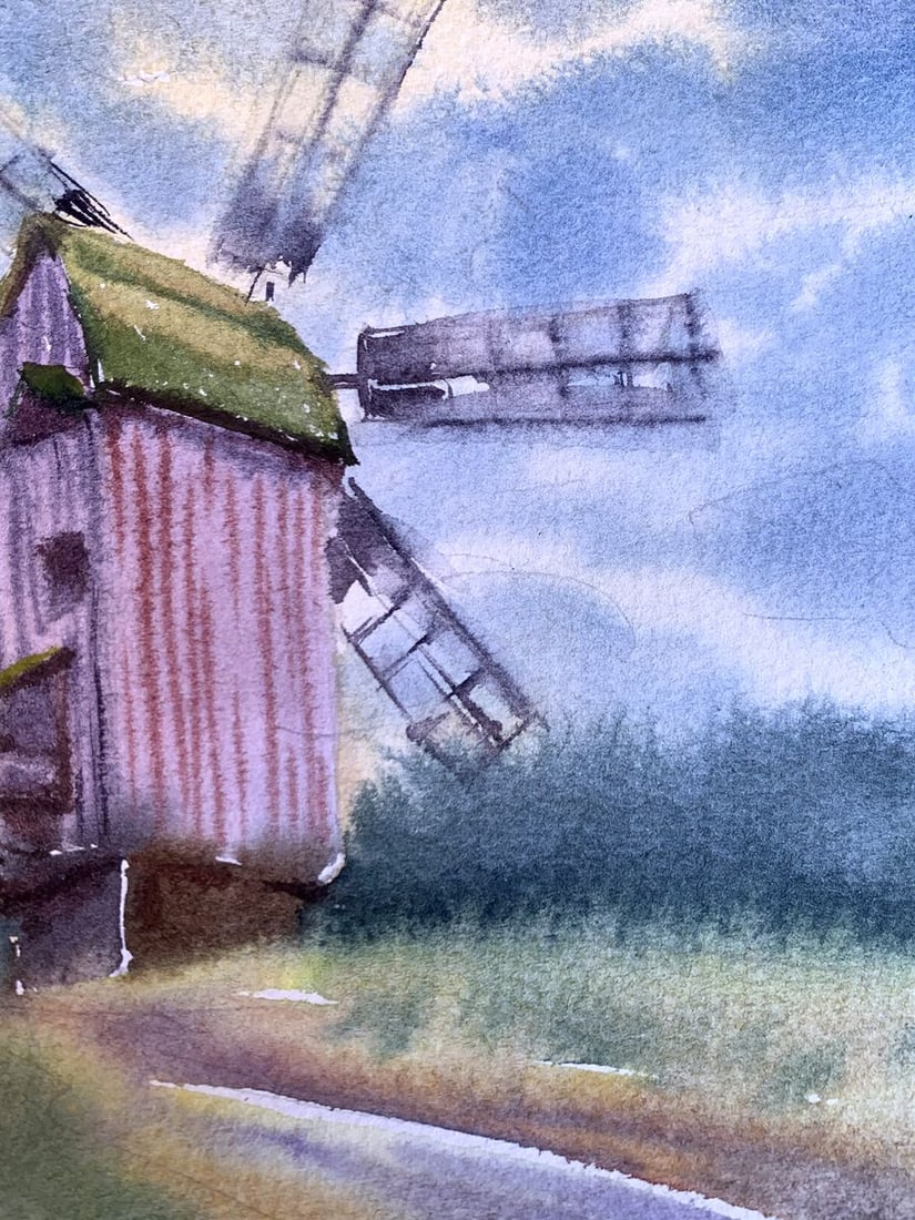 Pastel painting Mills before a storm Svetlana Gramm - 11