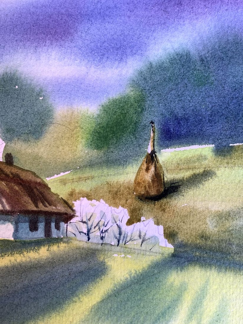 Pastel painting Quiet village Svetlana Gramm - 10